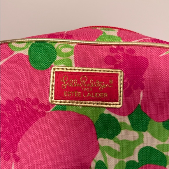Estée Lauder Lilly Pulitzer Pink Floral Cosmetic Makeup Travel Bag - Picture 4 of 7